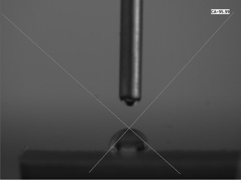 等離子處理前水滴角：95.99度 